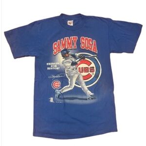 Sammy Sosa Cubs vintage Blue T-Shirt